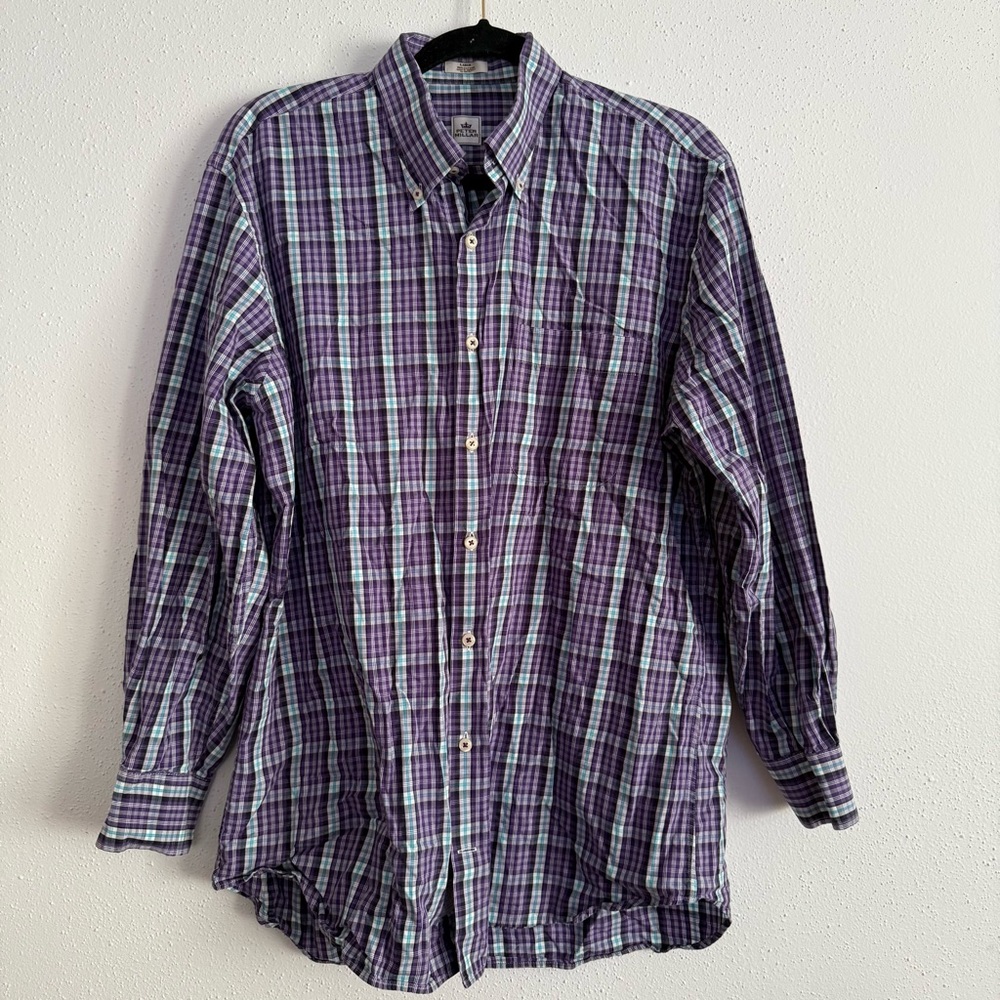 Peter Millar Dress Shirt Men Button Up Size Large
